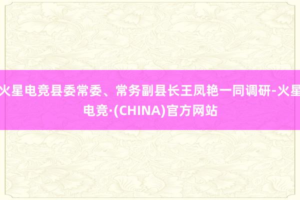 火星电竞县委常委、常务副县长王凤艳一同调研-火星电竞·(CHINA)官方网站