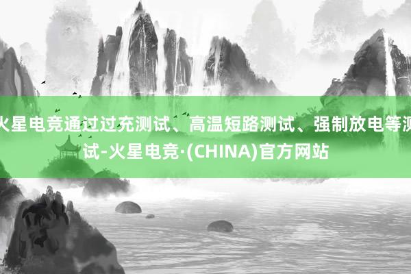火星电竞通过过充测试、高温短路测试、强制放电等测试-火星电竞·(CHINA)官方网站