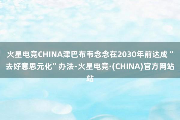 火星电竞CHINA津巴布韦念念在2030年前达成“去好意思元化”办法-火星电竞·(CHINA)官方网站