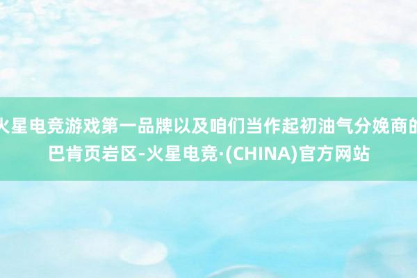 火星电竞游戏第一品牌以及咱们当作起初油气分娩商的巴肯页岩区-火星电竞·(CHINA)官方网站