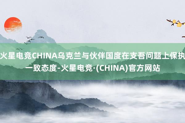 火星电竞CHINA乌克兰与伙伴国度在支吾问题上保执一致态度-火星电竞·(CHINA)官方网站